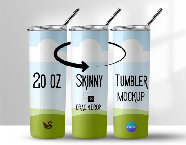 20 oz Tumbler Canva Mockup