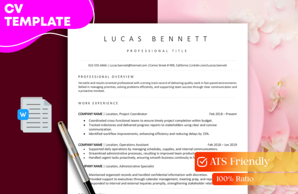 Resume Template ( CV) Compatible With MS Word