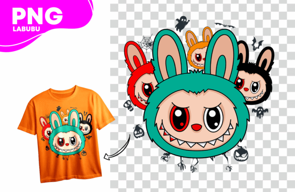 Labubu Halloween PNG for Sublimations